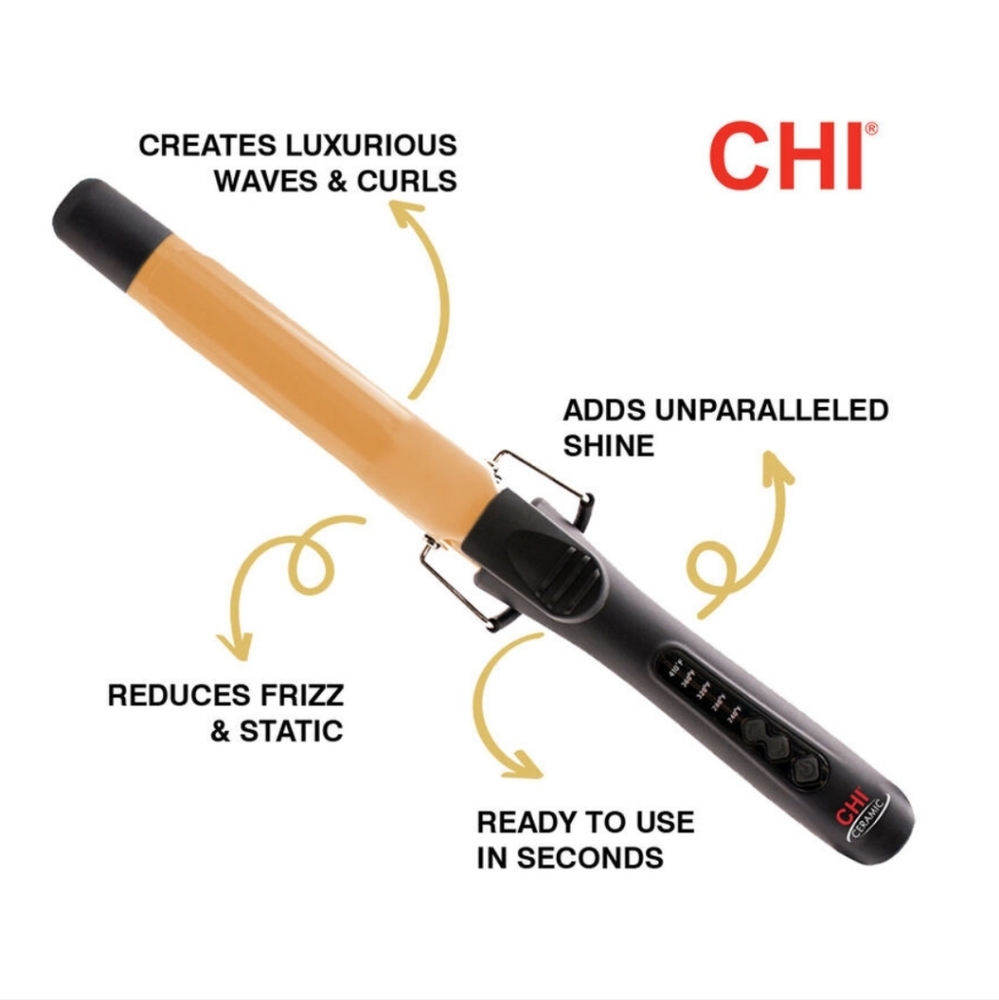 ❤️BNIB CHI Tourmaline Ceramic Series Curling Iron 1"❤️Black